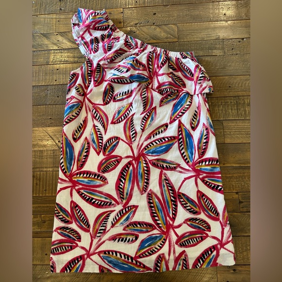 J. Crew Linen Blend One Shoulder Dress Size Small - Picture 1 of 5